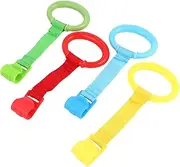 Sosoport 4pcs Cot Rings Durable Pull Ring for Stand Up Training Portable Colors Space Saving Walking Assistant for Home and Travel