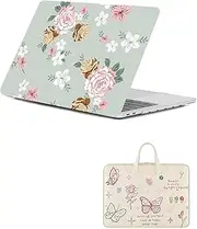 HLAAJJX Case Cover for MacBook Pro 13 inch Retina A1502 A1425 2015-2012, Plastic Laptop Hard Shell Protective Case & Portable Laptop Bag for MacBook Retina 13 inch,Elegant Flower