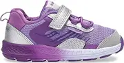 [Saucony] Kids' Wind Shield Alternative Closure JR, Sneaker, Silver/Purple, 4.5