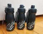 Genuine Camelbak Podium Dirt Series Water Bottle 3-Pack, Black, 21oz, Brand New