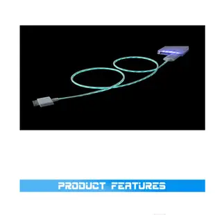 附發票【DIFF】電流發光USB傳輸線 長1米 發光線 傳輸線 充電線 充電器