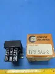 DPDT RELAY SYRACUSE ELEC , TIR115A5-2, SOLID STATE , 115VAC, 10A , Coil : 120VAC