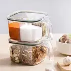 Spice Container Food Grade Moisture-proof Bpa Free Seasoning Jar Non-slip Bottom