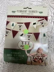 1st BIRTHDAY Little Lumberjack PENNANT BANNER ~ Party Supplies Decoration Boy