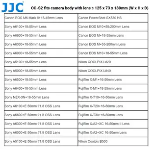 JJC OC-S2 微單相機收納包 Sony a6000 a6400 a6500 a6600 a6100 a5100 等