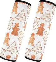 Car Seat Belt Pads Covers Set of 2 Soft Car Safety Seat Belt Strap Shoulder Pad Backpack Shoulder Strap Pad Cover Car Accessories for Adults and Kids M Christmas Cookies Gingerbread