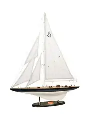 SAILINGSTORY Wooden Sailboat Decor Ship Model Yacht Rainbow Sail Boat Model