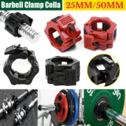 50mm A Pair Lock Jaw Collars Olympic Barbells Muscle Clamp Bar Lockjaw 2'' Black
