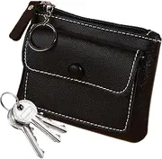 [Generic] Card Holder for Women,Small Front Pocket Wallets PU | Fashion Girls Wallet Tiny Zippered Cash Pocket Card Holder Solid Color Purse for Women