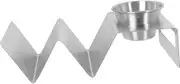 BRIGHTFUFU Tortilla Roll Rack Stainless Steel Taco Holder Cup Mexican Pancake Stand W-Shaped Rack Cup Compact Storage Safe Edges