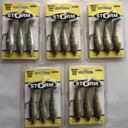 Storm Wildeye Swim Shad 3-inch Fishing Lures Yellow Perch 5 Packs Of 3=15