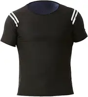 [Apujent] Men's Sauna Shirt Heat Trapping Sweat Suit Waist Trainer, Men's Slimming Tank Top Sauna Vest Sweat T Shirt Body Shaper Fitness, Gym Workout Exercise Fitness Short Sleeve for Weight Loss