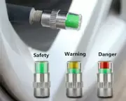 4PCS Car Auto Tire Pressure Monitor Tire Gage Alert Sensor Indicator Valve Caps