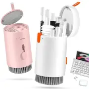 2pcs White Pink Computer Keyboard Cleaner Kit, Laptop Screen Cleaning Spray f...