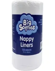 [Big Softies] Nappy Liners in White