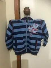 Dr Seuss Blue Striped Hoodie, Kids "Horton Hears A Who!", Size 2