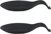 Housoutil 2PCS Silicone Spatula Holder, Silicone Chopsticks Trays, Utensil Rest for Kitchen Counter Countertop Cooking