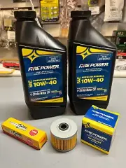 Fire Power Oil Change Tune Up Kit NGK Spark Plug Performance For Kawasaki KLX140