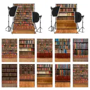 Library Bookshelf Vinyl Photography Background Pictures Print Studio Props Decor