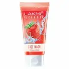 Lakme Blush & Glow Strawberry Refreshing Gel Face Wash -100 % Natural Fruit