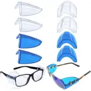 4 Pairs Eyeglasses Slip On Side Shields for Prescription Glasses Eye Protection