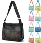 Mesh Beach Bag for Holding Toys,Sand Towels Tote for Kids Seashell Collecting,Sw