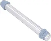 Stainless Steel Rolling Pin, Dough Roller with 4 Silicone Guides Rings, Rustproof, Ideal for Making Pie Crusts, Soft Candies, Pizzas, Biscuits, Pastries, and More