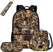 [Cozeyat] 4 Piece Set School Backpack Cute Back Pack School Book Bag Lightweight Schoolbag with Lunch Bag Box and Pencil Case