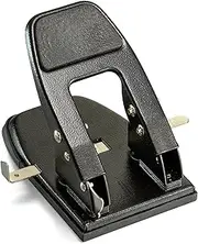 Officemate Heavy Duty 2-Hole Punch, Padded Handle, Black, 50-Sheet Capacity (90082)