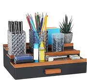 Perfume Display Stand - 3 Tier Perfume Stand Shelf with Drawer - Bathroom Organizers and Storage for Beard, Shaving Lotion, Watches, Sunglasses