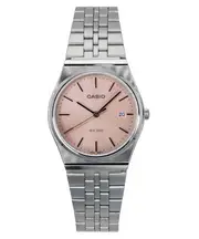 Casio Analog Stainless Steel Pink Dial Quartz MTP-B145D-4AV WR50M Unisex Watch