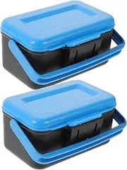 GANAZONO 2Pcs Portable Fishing Bait Box with Sealing Design Outdoor Fishing Accessory for Vent for Long Term Storage Convenient and Compact Tackle Organizer