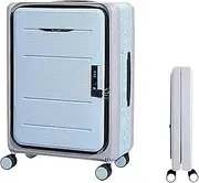 [IRYZE] Lightweight Suitcase Foldable Suitcases Adjustable Trolley Carry On Luggage Front Open Suitcase Carry on Luggage, F, 20 in