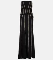 [Jenny Packham] Jenny Packham Dash embellished strapless gown AU 8 black