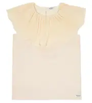 [Donsje] Donsje Emmi ruffled linen-blend top Y 6 grey