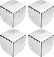 uxcell Metal Box Corner Protectors Box Edge Guard Protector 50 x 50 x 50mm Silver Tone 12pcs for Table Corners and Desk Corners