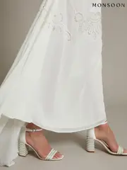 Monsoon Natural Bridal Penelope Pearl Heeled Sandals (F83235) | $277