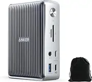Anker 577 Docking Station 13-in-1 Thunderbolt 3 Dock, 85W Charging, Dual 4K Display, 40Gbps Data Transfer, USB-C PD, HDMI, Ethernet, SD Card Reader, for MacBook Pro/Air, Dell, Lenovo, Includes Pouch