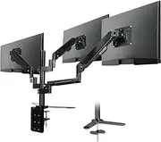 VESA Monitor Mount for 3 Monitors,Triple Monitor Stand Adjustable Height/Tilt/Swivel, Ergonomic Desk Mount Compatible with 17-32" Screens (75x75 or 100x100 VESA Mount)