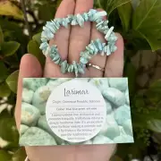 Larimar Chip Bracelet - Rare Crystal Bracelet - Gemstones from The Caribbean