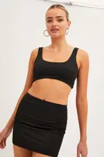 Black Bralette Double Layer - Size M, Women's Bralette