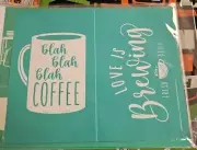 Chalk Couture Transfer/ Stencil- Size B- New Reusable Coffee Love Is Brewing