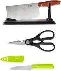 TJ POP Chinese Chef'S Knife Set 4-Piece for Kitchen, Ultra Sharp 7.4" Meat Cleav