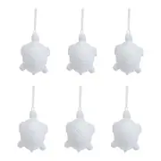 6x LVD Ceramic Hanging Turtle Home/Office Durable Display Decor 8x5cm White