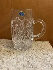 Bohemia Czech Lead Crystal Beer Stein Mug 6 1/8” New