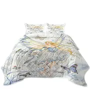 Fantasy Art Sky Blue Fairy and Butterflies Coverlet