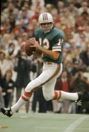Quarterback Bob Griese drops back to pass v the Minnesota Vikings- 1974 Photo