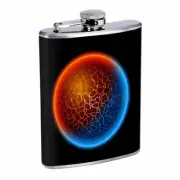 Fire And Ice Em4 Flask 8oz Stainless Steel Hip Drinking Whiskey