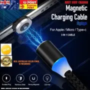 AU 360° USB Charging Cable/Magnetic Charger for Type-C & Micro head devices