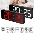 Voice Control Mirror Clock Battery/USB Dual-purpose Digital Alarm Clock School